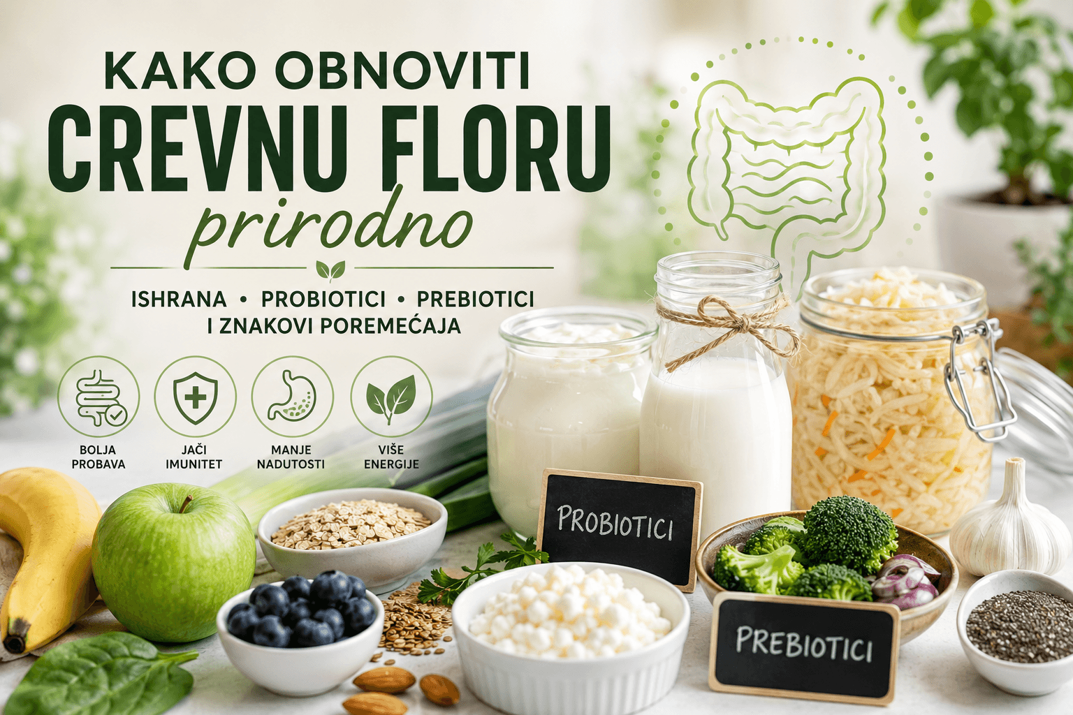 Kako obnoviti crevnu floru prirodno ishrana probiotici i prebiotici